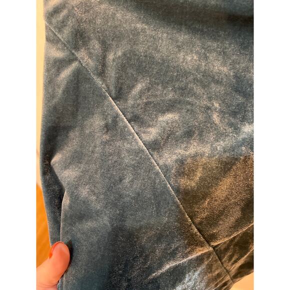 Forever 21 Blue Gray Velour High Split Pencil Skirt Women’s Small S - Picture 8 of 8